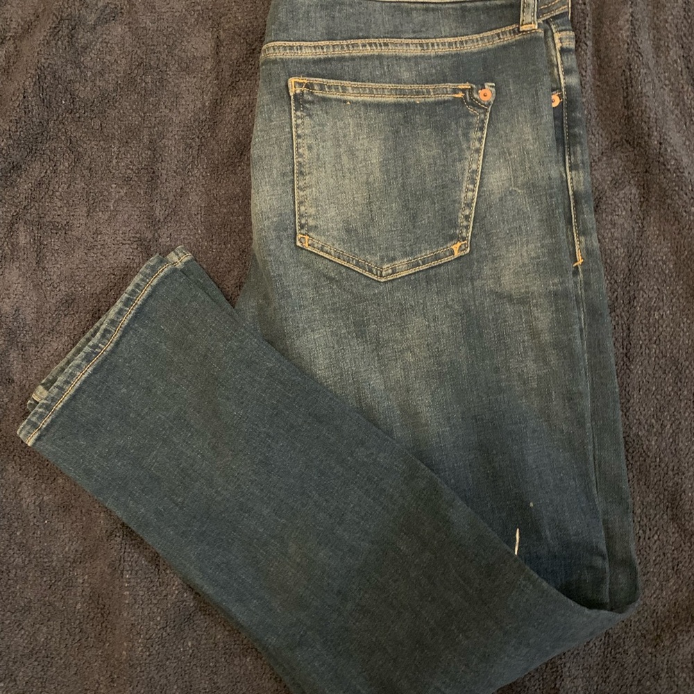 Pilcro and the Letterpress Dark Blue Straight Jeans